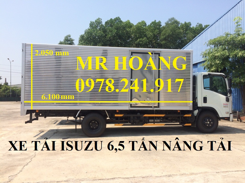 xe tải isuzu 6,5 tấn nâng tải nqr75m-16 kích thước thùng